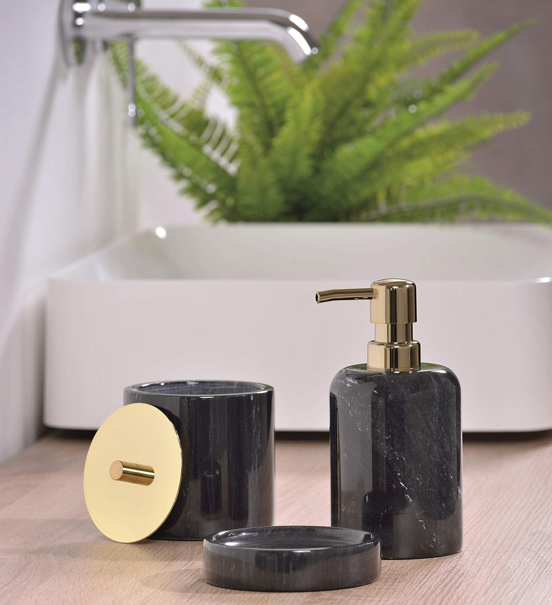 Kela Liron, Marmor, Schwarz, Seifenschale, Seifenschale