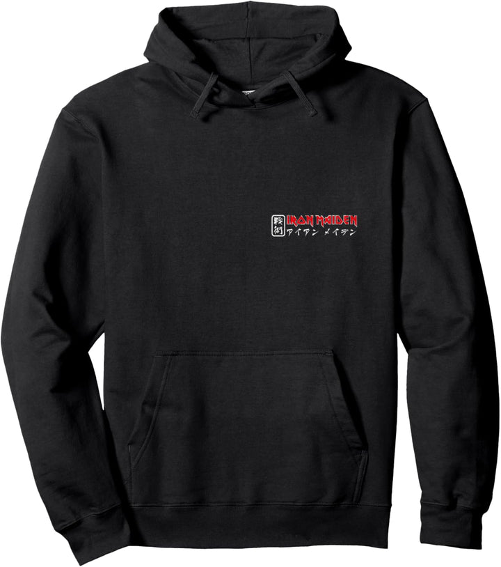 Iron Maiden – Senjutsu Stacked Logo Eddie Red Circle Pullover Hoodie