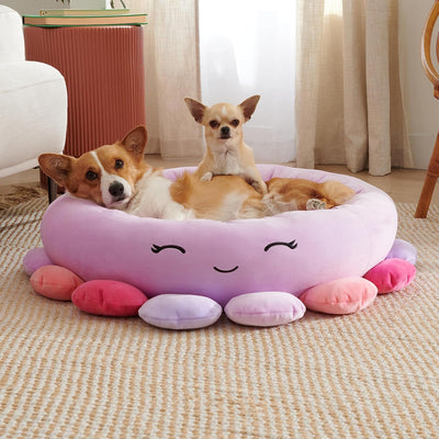 Squishmallows JPT0088 - Beula der Oktopus Tierbett 75 cm, offizielles Jazwares Plüsch, superweiches