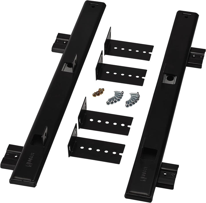 JUNKER Tastaturauszug KT1-30-H35-400-NF 400 mm schwarz (Teilauszug, mit Montagewinkel, höhenverstell