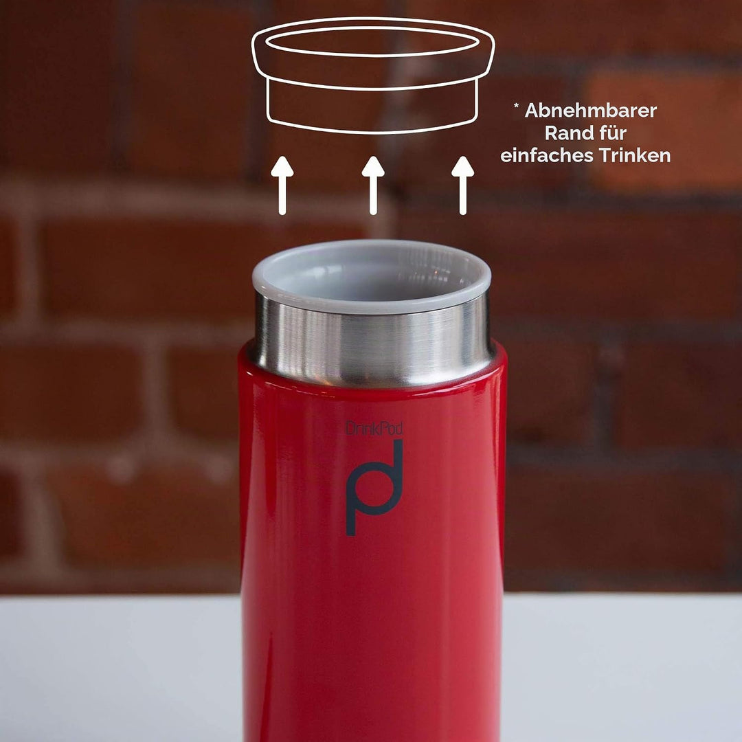 Pioneer DrinkPod Isolierflasche aus Edelstahl 0,2 L Doppelwandig Thermo-Lebensmittelbehälter 6 Stund