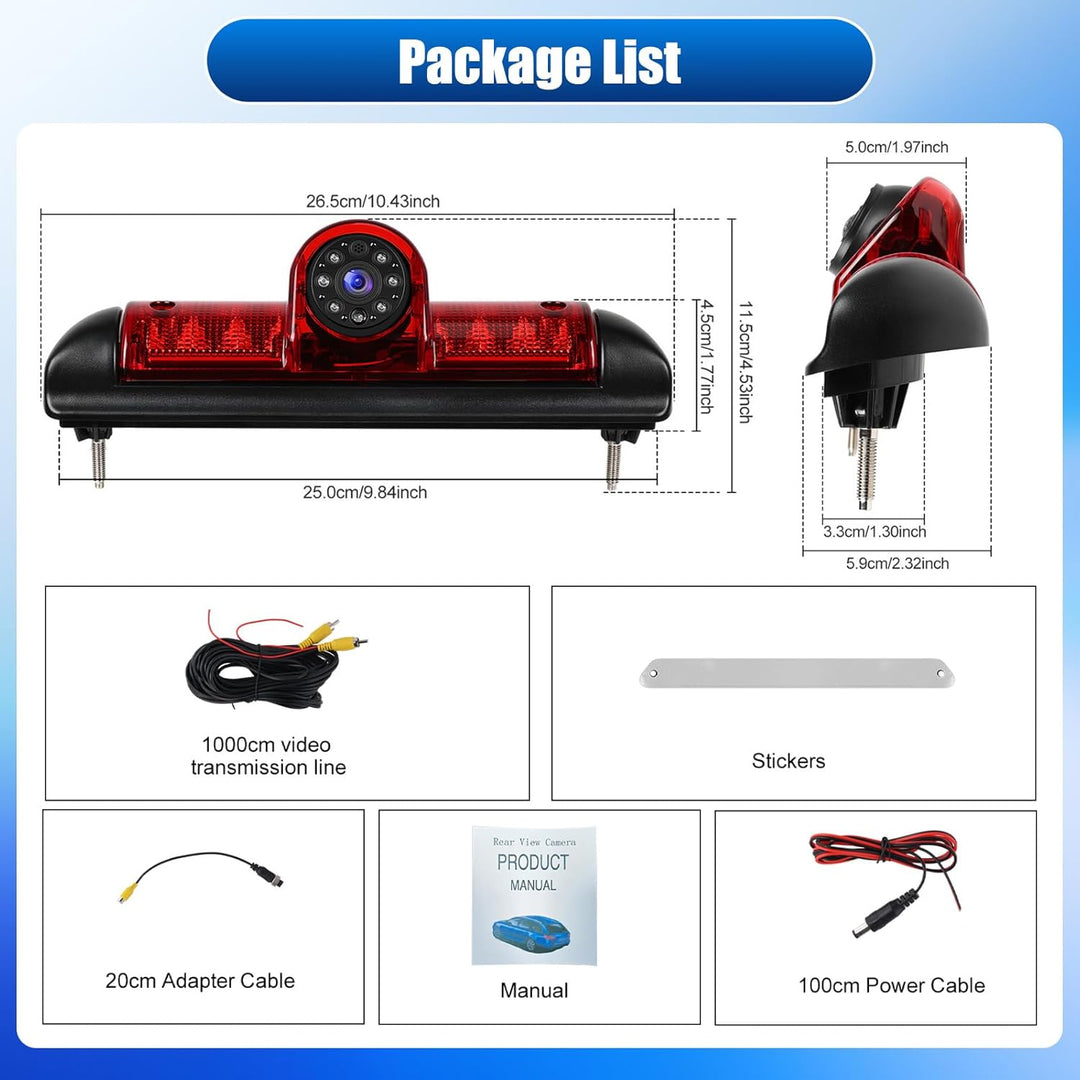 Rückfahrkamera für FIAT Ducato Late 3 gen 2006-2017 / Peugeot Boxer 2006-2017/ Citroen Jumper 2006-2