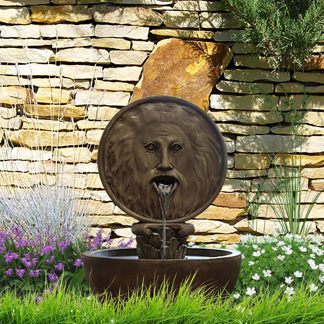 Köhko Wasserspeiele Bocca Della Verità-Wahrheit springbrunnen für Zimmen Terrase Indoor Outdoor Mund