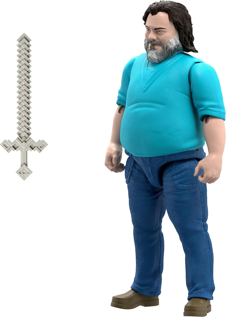 Mattel Minecraft Grosse Actionfiguren, 30 cm grosse, bewegliche Steve-Sammelfigur, inspiriert von Ei