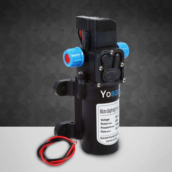Membranpumpe Hochdruck Wasserpumpe, DC12V 5L/Min 115PSI Hochdruck Membran Automatisch Water Pumpe Wa