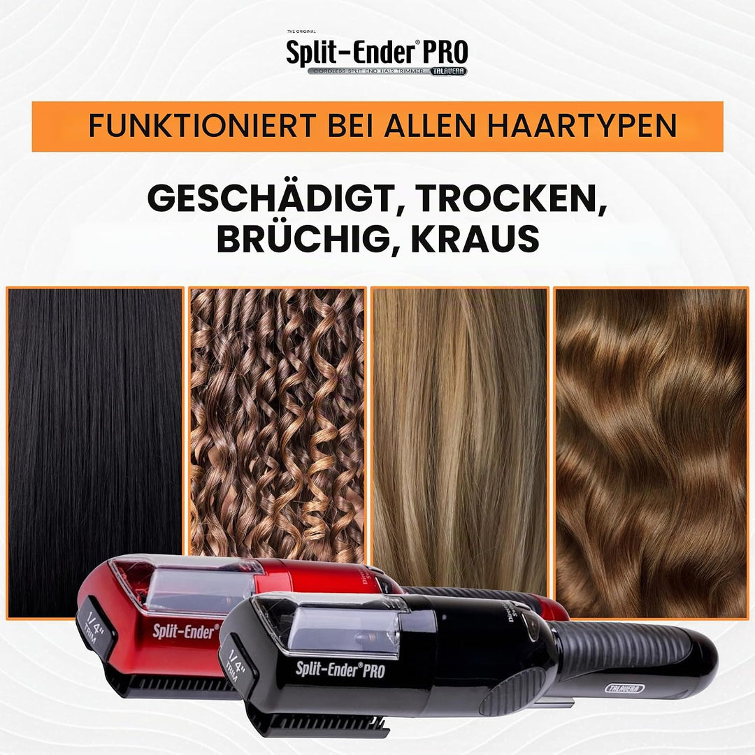 Split Ender PRO – Professionelles Salon-Gerät, titanbeschichtete Klingen, kabelloser Spliss-Trimmer