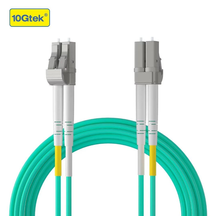 10Gtek [2 Stück] LC zu LC OM3 Multimode Duplex 30-Meter, LWL Glasfaser Patchkabel Fibre Optic Patch