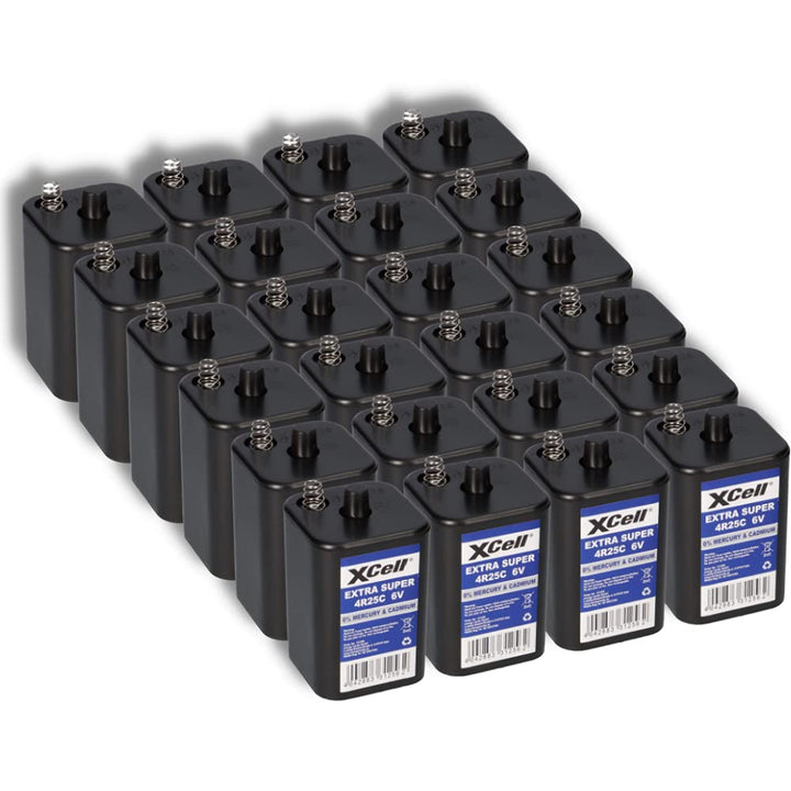24x 6V 4R25 Batterie 9500mAh Blockbatterie Baustellenleuchte Blinklampen Handlampen Laternenbatterie