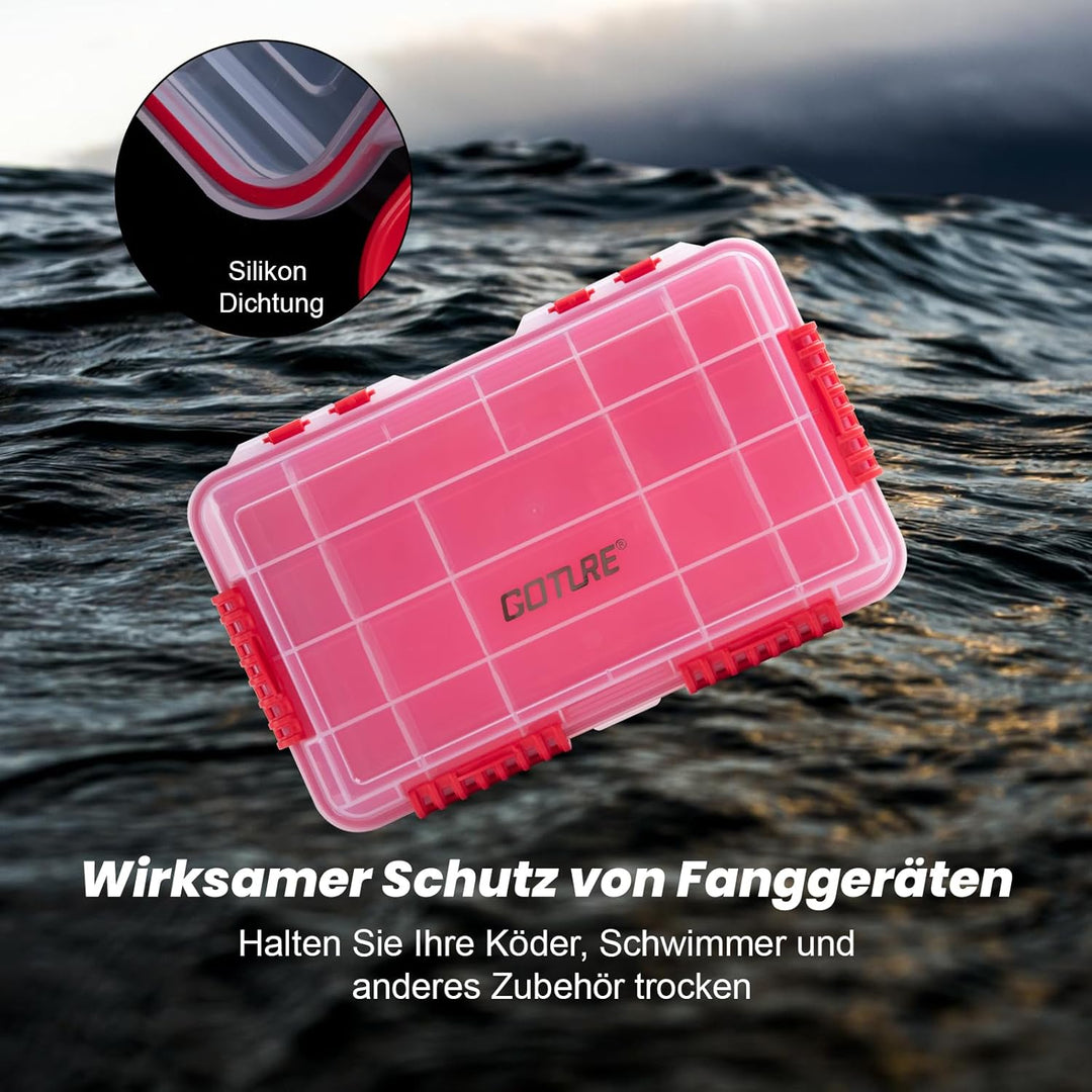 Goture Tacklebox,Kleinteilebox Angeln,Tackle Box Angeln,Köderbox,Angelbox kiste Koffer，Angelzubehör