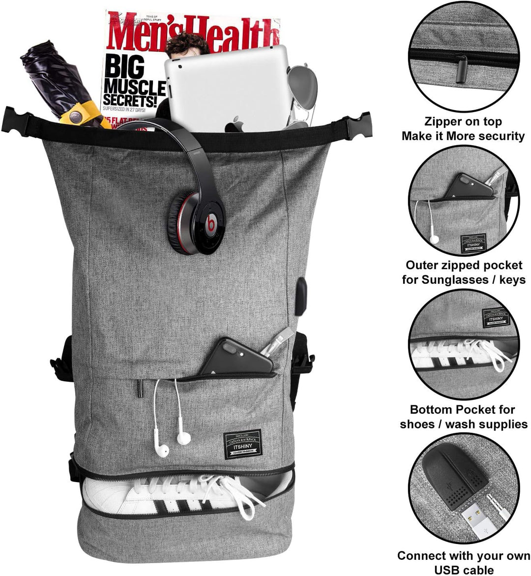 ITSHINY Sporttasche für männer Frauen, Umhängetasche für das Fitnessstudio, Reiserucksack,Gym Bag 3