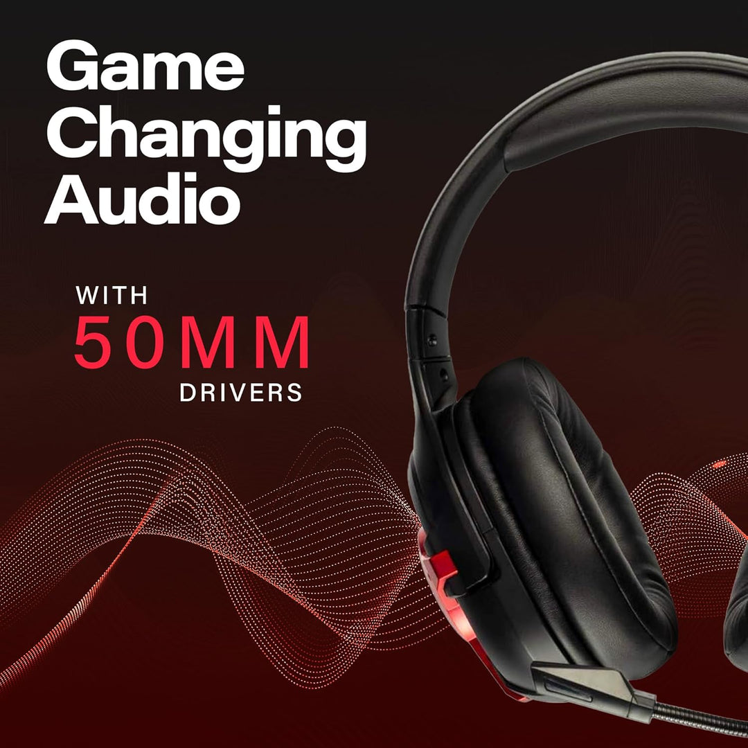 Meters M-Level-UP, Gaming-Headset, 7.1 Surround-Sound, abnehmbares Mikrofon, leistungsstarke 50-mm-T