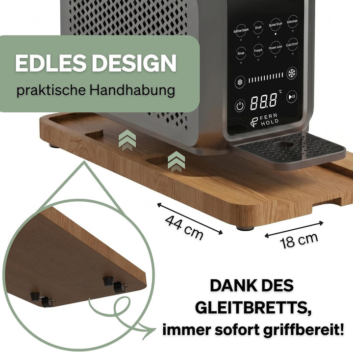 Slush Maschine mit 7 smarten Programmen - 2L Slushie Machine mit Holz-Gleitbrett für Zuhause für Slu