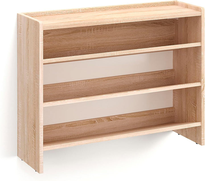 KOMTO Schuhregal Schmal - Schuhablage Flur mit 3 Ebenen Offener Schuhschrank Schuh Organizer Platzsp