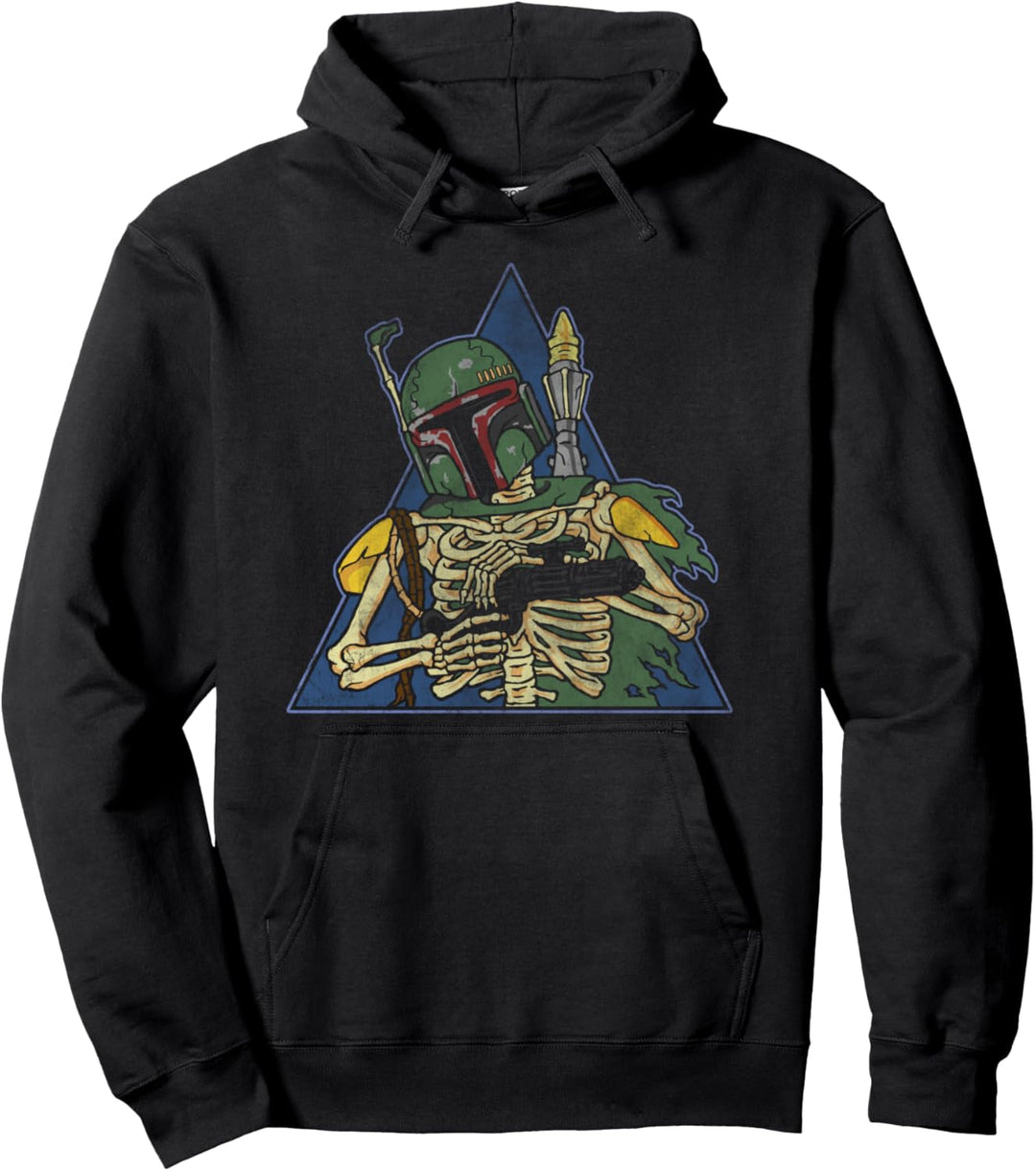 Star Wars Boba Fett Skeleton Triangle Patch Pullover Hoodie