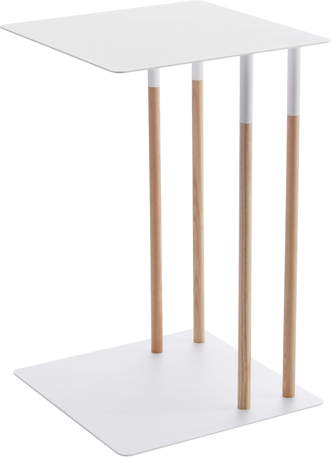 Yamazaki Sliding Sofa c end Table/Coffee Tray/Laptop Desk Beistelltisch, Stahl, Weiss, One Size, Wei
