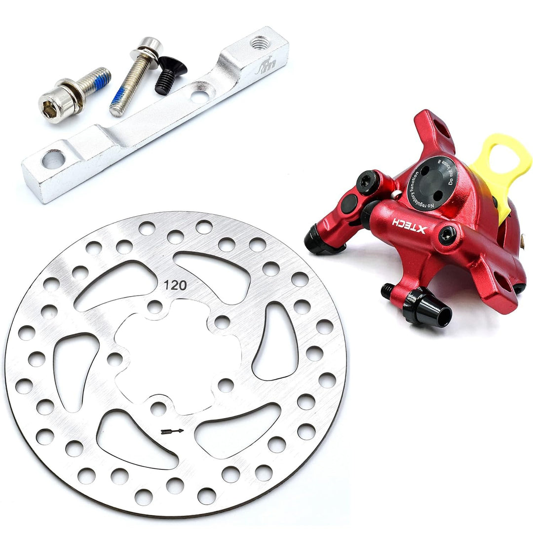 myBESTscooter X Tech Bremse mit 120mm Scheibe und monorim Adapter für den Xiaomi M365 1S Essential P
