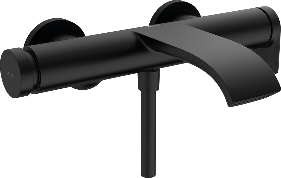 hansgrohe Wannenarmatur Vivenis, Aufputz Badarmatur für 2 Funktionen, Mattschwarz Mattschwarz Wanne,
