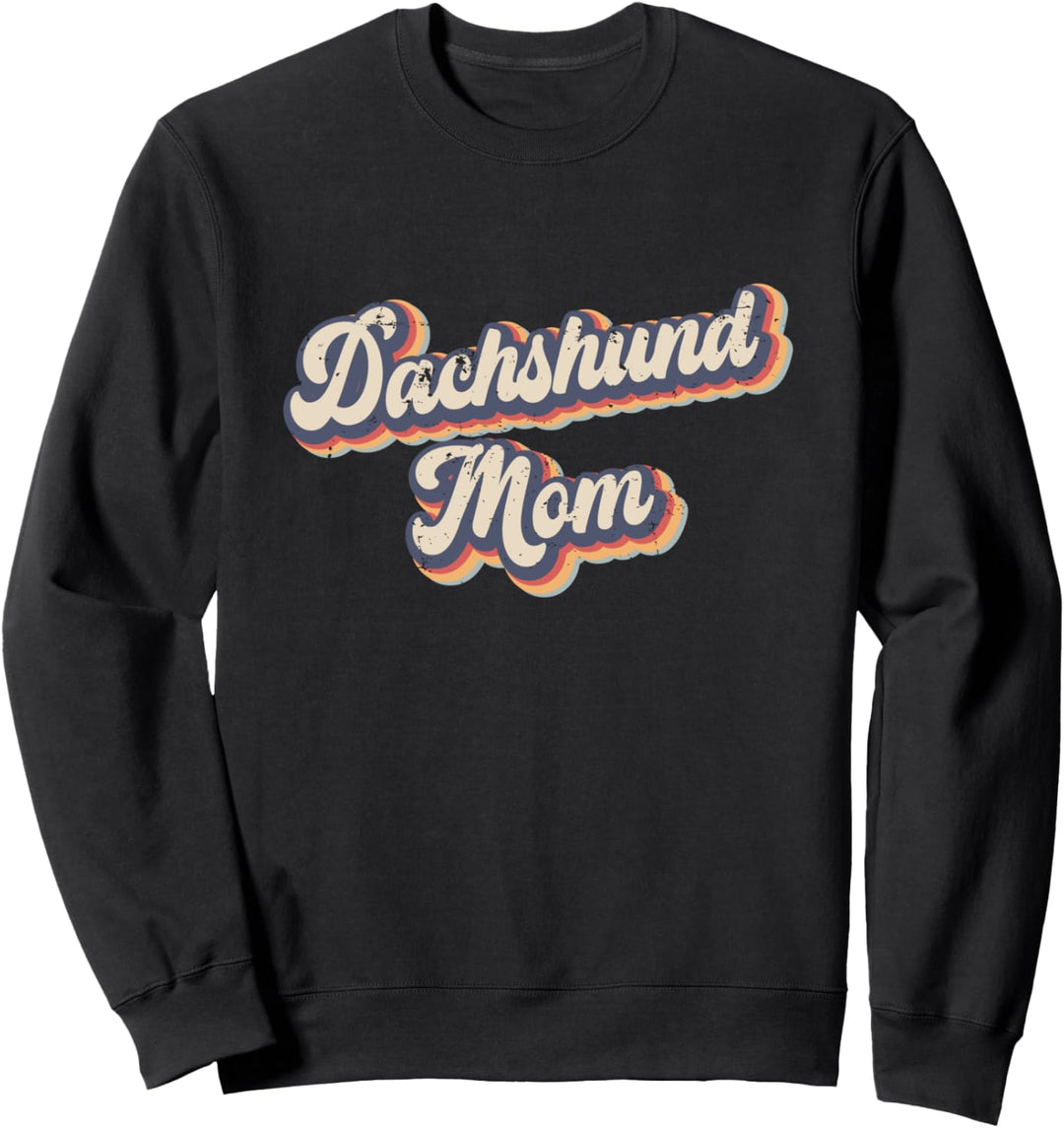 Dachshund Mom Vintage Rainbow Sweatshirt