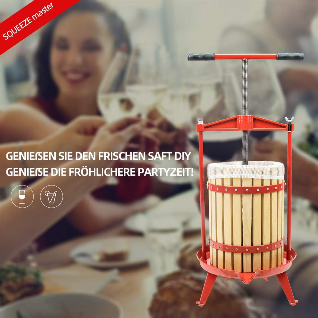 SQUEEZE master 18L Frucht Apfelwein Presse mit T-Griff, Traditioneller Natürlicher Safthersteller, A