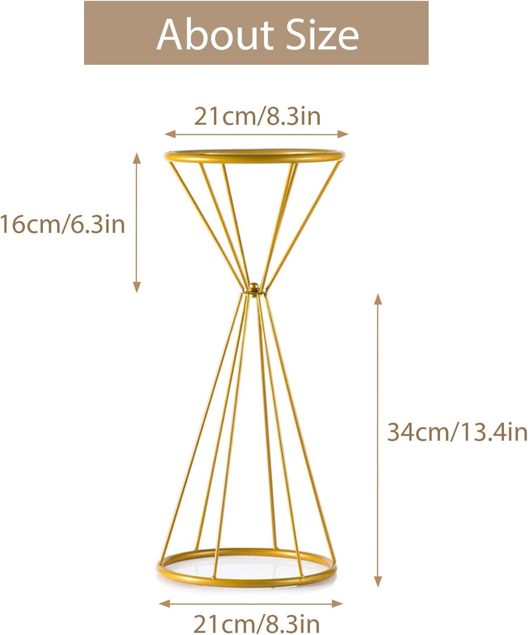 Sziqiqi Blumenständer Gold für Hochzeit: 50cm Hohe Trompete Vase für Tische Hochzeitsempfang Set of