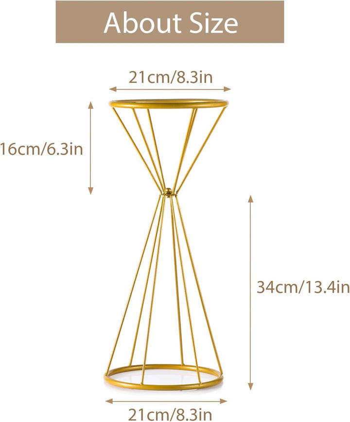 Sziqiqi Blumenständer Gold für Hochzeit: 50cm Hohe Trompete Vase für Tische Hochzeitsempfang Set of