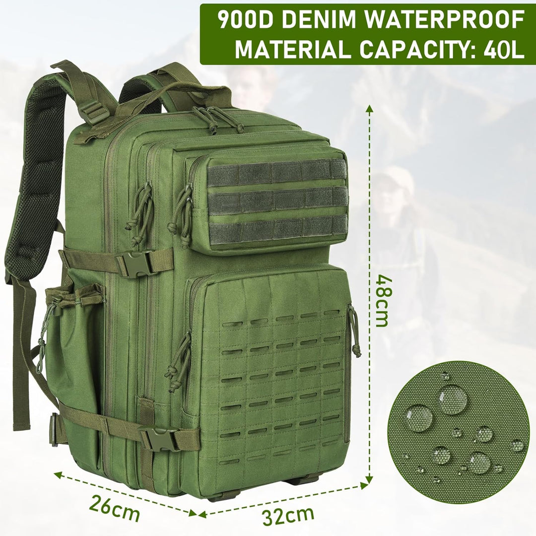 OUUTMEE 40L Taktischer Rucksack 900D Nylongewebe Jagd Rucksäcke Outdoor-Überlebensrucksack Rucksack