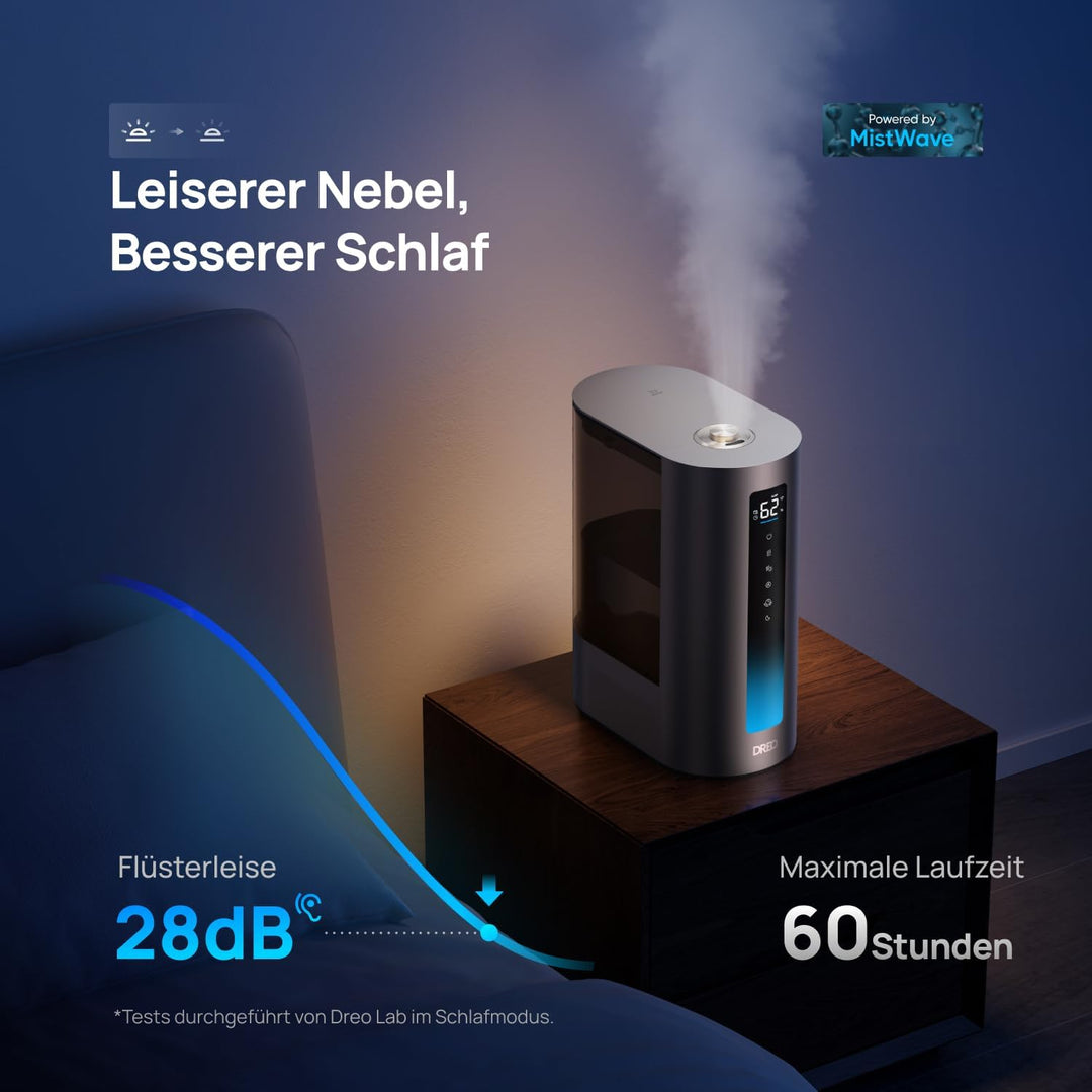 Dreo 6L Luftbefeuchter für Schlafzimmer, Smart Large Room Humidifier, Warm & Cool Mist, Pflanzen, Ba