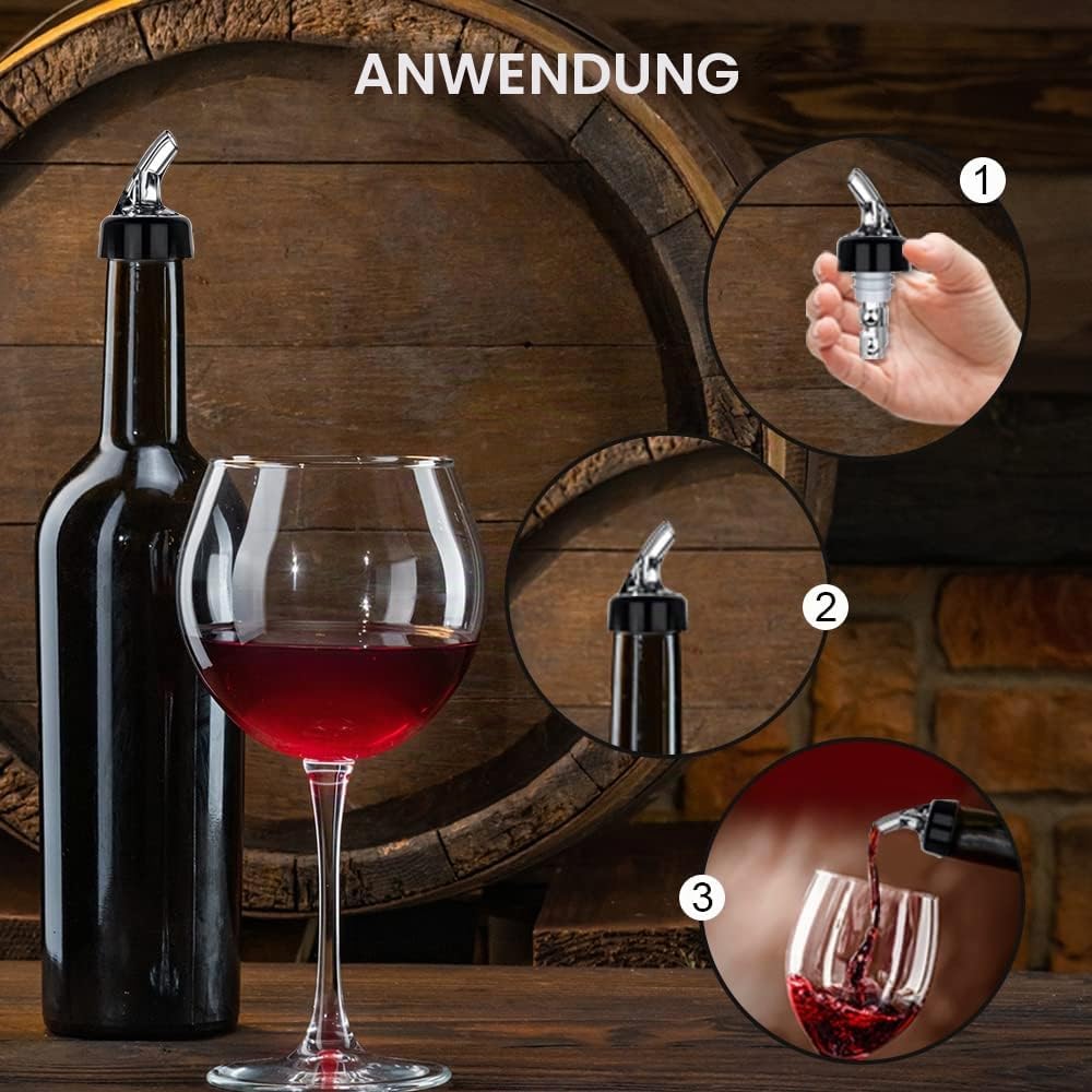 Aoreun Dosierausgiesser Bar Portionierer Spirituosen, 6 Stück 2cl Flaschenausgiesser dosierhilfe Aut