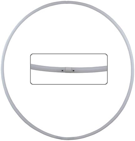 Hoopomania® Hula Hoop Rohling, HDPE-20mm, Ø60/70/80/90/100cm, farbig Weiss Ø60cm, Weiss Ø60cm