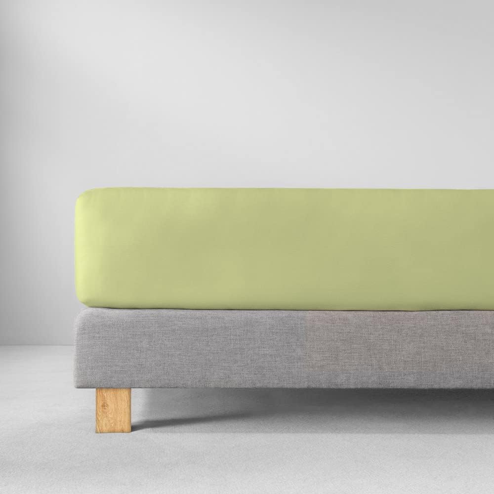 ESTELLA Spannbetttuch Feinjersey | Maigrün | 70x140 cm | passend für Matratzen 70 cm (Breite) x 140