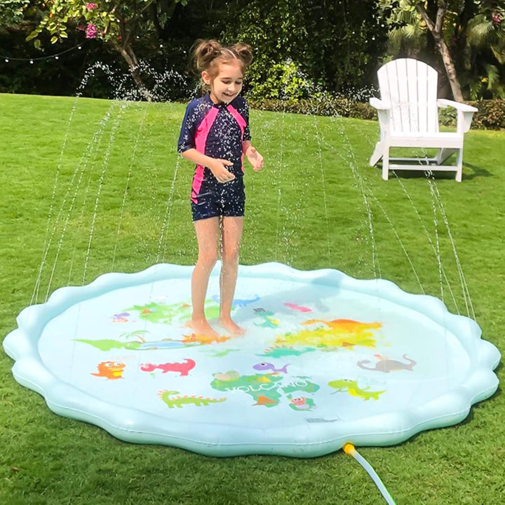 Peradix Sprinkler Play Matte, 200CM Wasser-Spielmatte Sprinkler Kinder Anti-Rutsch,Einstellbare Wass