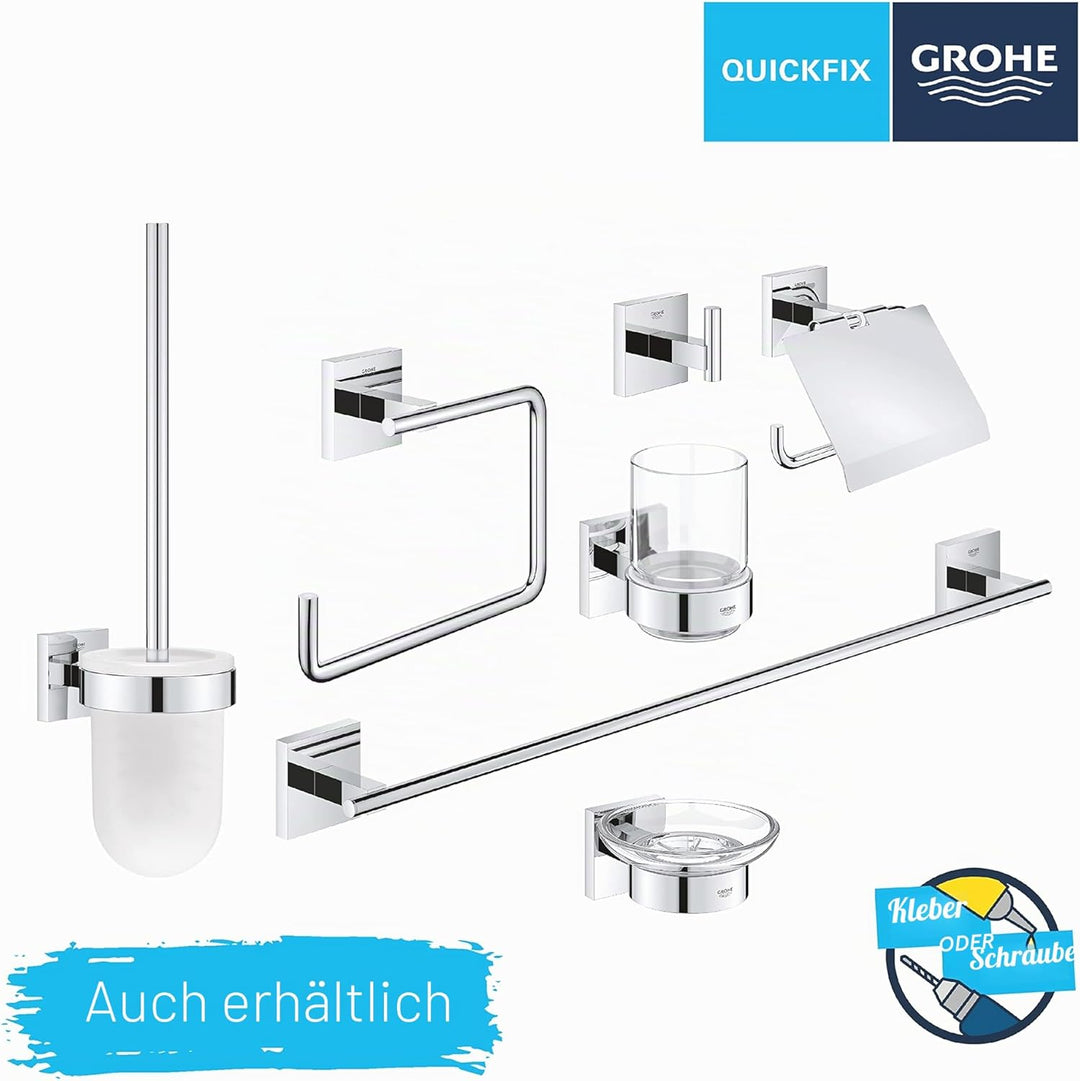 GROHE Start Cube - Handtuchring (verdeckte Befestigung, Material: Metall), chrom, 40975000, Chrom