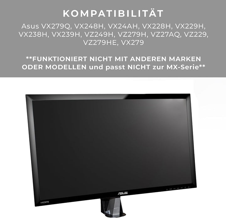 HumanCentric VESA Mount Adapter Kompatibel mit Monitoren der Asus VX-Serie Passend für VX279Q, VX279