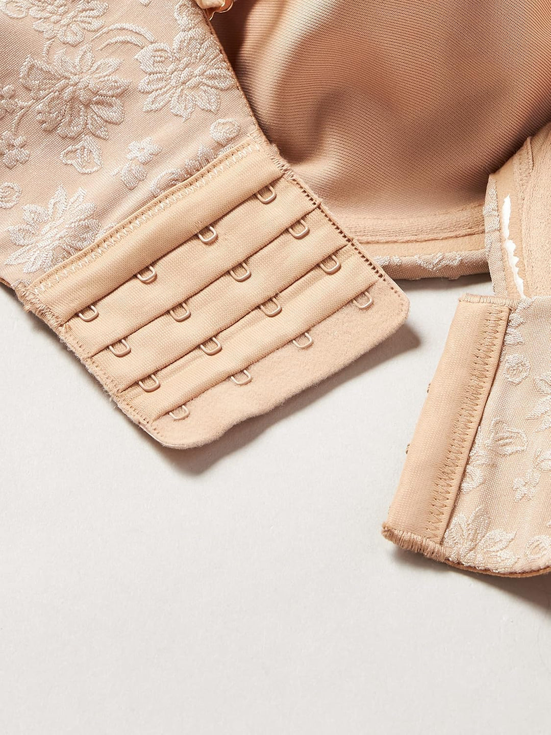 DELIMIRA Damen Trägerloser BH Jacquard mit Bügel ohne Einlagen Grosse Grössen 70B Taupe, 70B Taupe