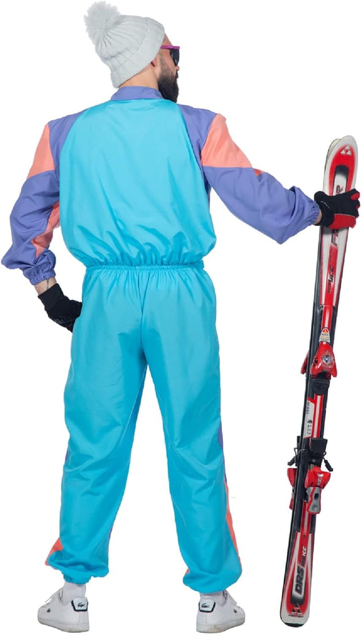 MIMIKRY 80er Jahre Retro Ski-Anzug Herren-Kostüm inkl. Brille Overall Einteiler Trash Bad Taste Apre