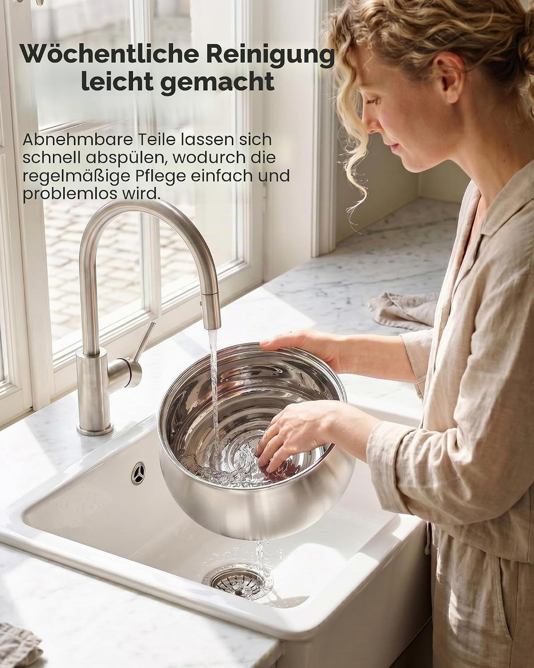 Tomxcute Katzenwasserbrunnen, 4,0 l, automatischer Edelstahl-Haustierbrunnen, Hundewasserspender, Ul