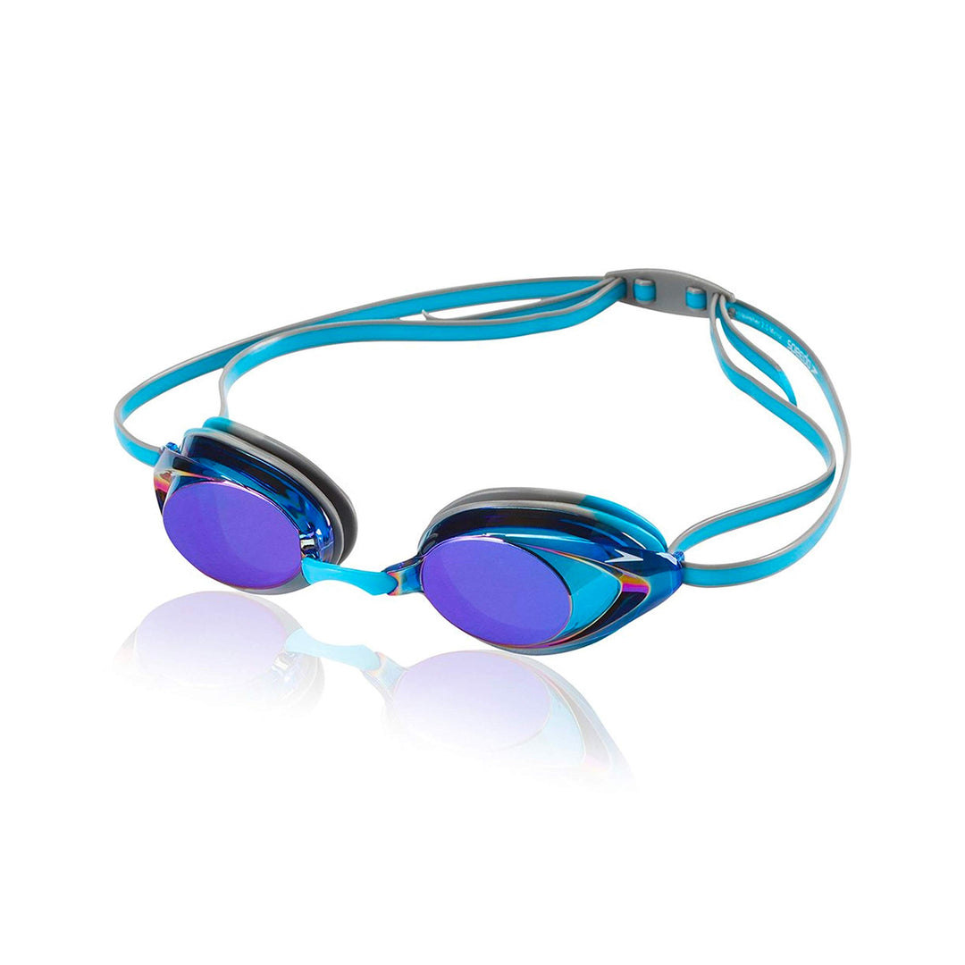 Speedo Vanquisher 2.0 Schwimmbrille, Panorama, blendfrei, beschlagfrei, mit UV-Schutz Blau - Horizon