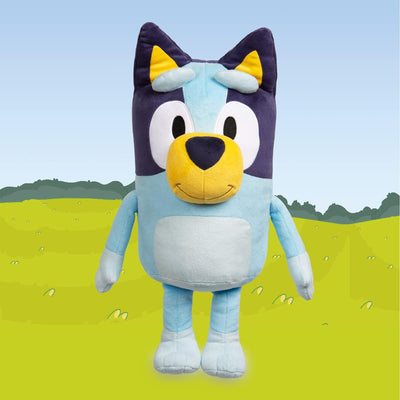 Bluey Jumbo Plush 40 Zentimeter Plüschtier Hund Farbe Blau, wie in der Kinderserie, weich und kusche