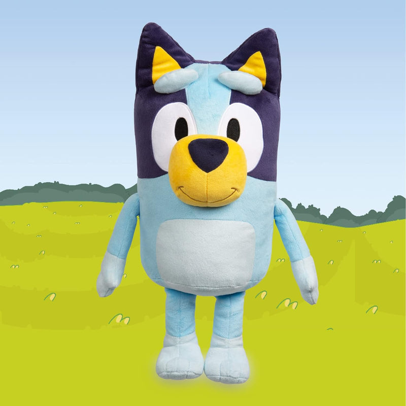 Bluey Jumbo Plush 40 Zentimeter Plüschtier Hund Farbe Blau, wie in der Kinderserie, weich und kusche