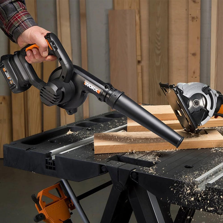 WORX WX094.9 Akku Werkstatt-Gebläse - 20V Max Laubbläser - 20V Powershare-Akkus kompatibel - ohne Ak