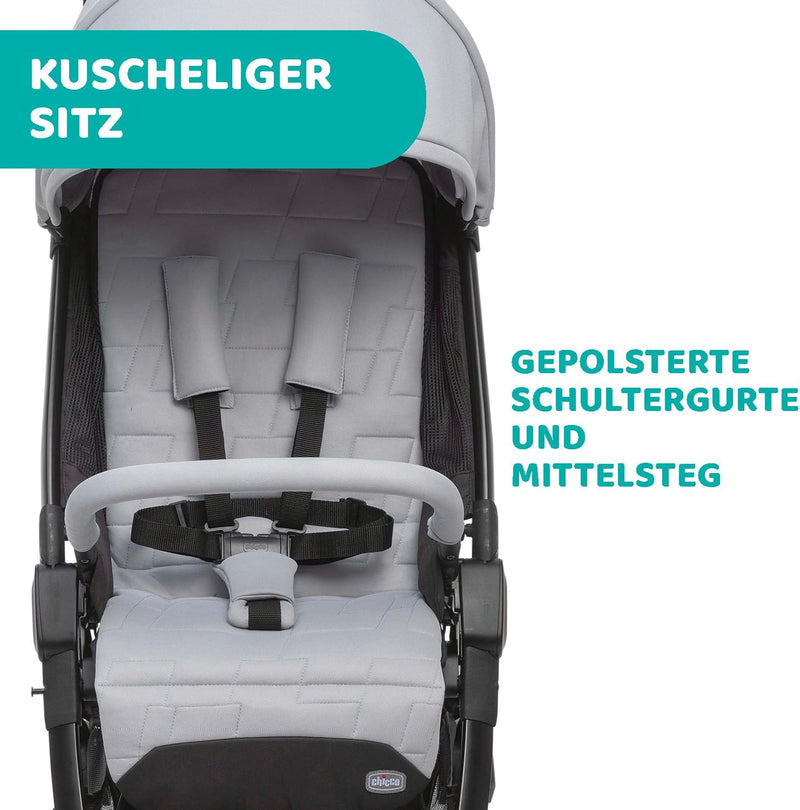 Chicco We Kinderwagen, faltbar, ultraleicht, von 0 Monaten bis 22 kg, neigbarer Reisebuggy, mit Schl