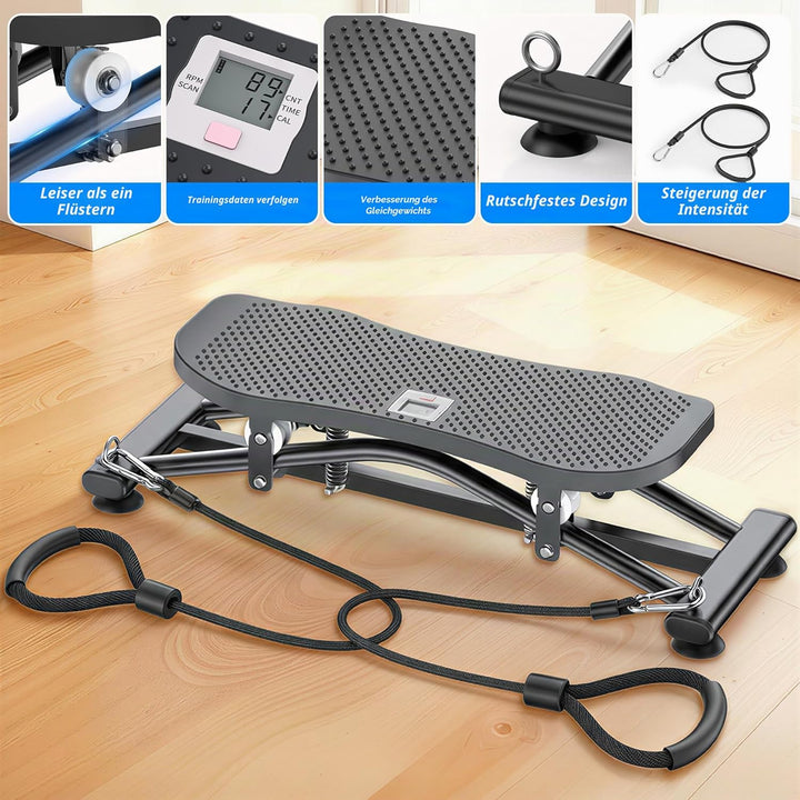 Balance Trainer Simulierte Skimaschine Widerstandsbasiertes Home Fitnessgerät Swing Stepper & Sidest