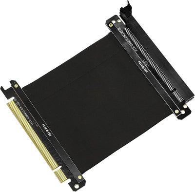 PCI Express 3.0 16X Extender Riser Cable, Anti-interference EMI Material, Black, 180 Degree Cable, 2