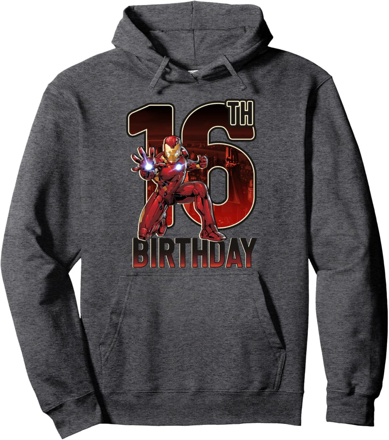 Marvel Iron Man 16th Birthday Action Pose Pullover Hoodie