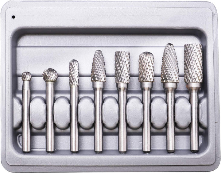 Wolframstahl Fräser, SPTA 5-Teilig Frässtifte 6mm Schaft Bit zum Holz Metall Marmor schnitzen, schle