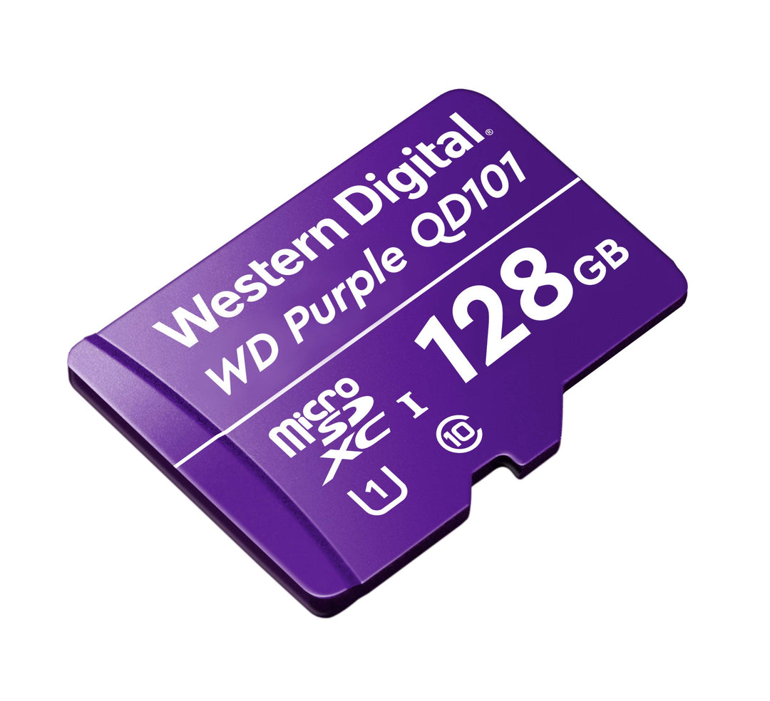 Western Digital WD Purple SC QD101 128GB Smart Video Surveillance microSDXC Card, Ultra Endurance Up