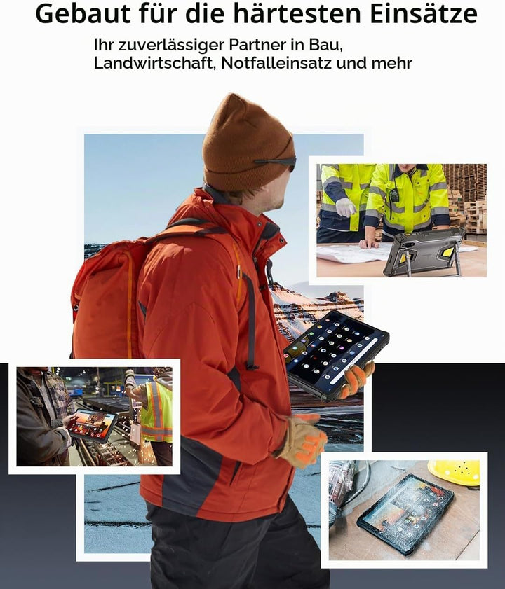 Ulefone Armor Pad 5 Pro 5G Outdoor Tablet 5G Mit 24200mAh Akku, Android 15, Dimensity 7400X, 32GB+51