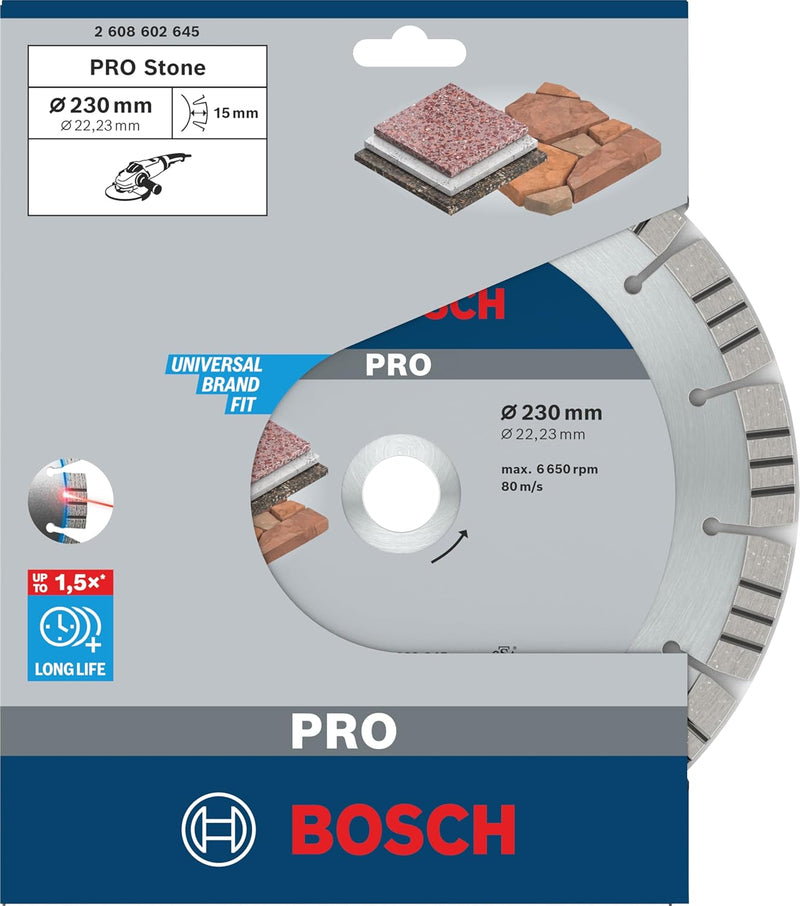 Bosch Accessories Bosch Professional Diamanttrennscheibe Best for Stone (für Stein, 230 x 22,23 x 2,