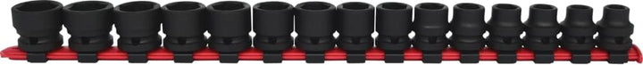 KS Tools 1/2" Sechskant-Kraft-Stecknuss-Satz, extra kurz, 15-tlg.