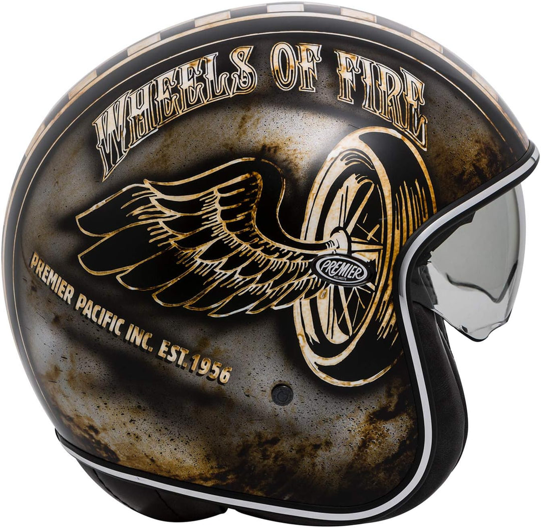 Premier Helm Vintage OP 9 BM,BRAUN/OCHER/SCHWARZ,M